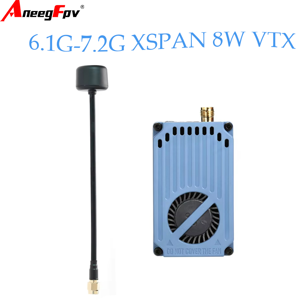 Drone Antenna - RUSHFPV 6.1‑7.2G 8W X61728 VTX โมดูลส่งสัญญาณวิดีโอพร้อมเสาอากาศโพลาไรซ์แบบวงกลม