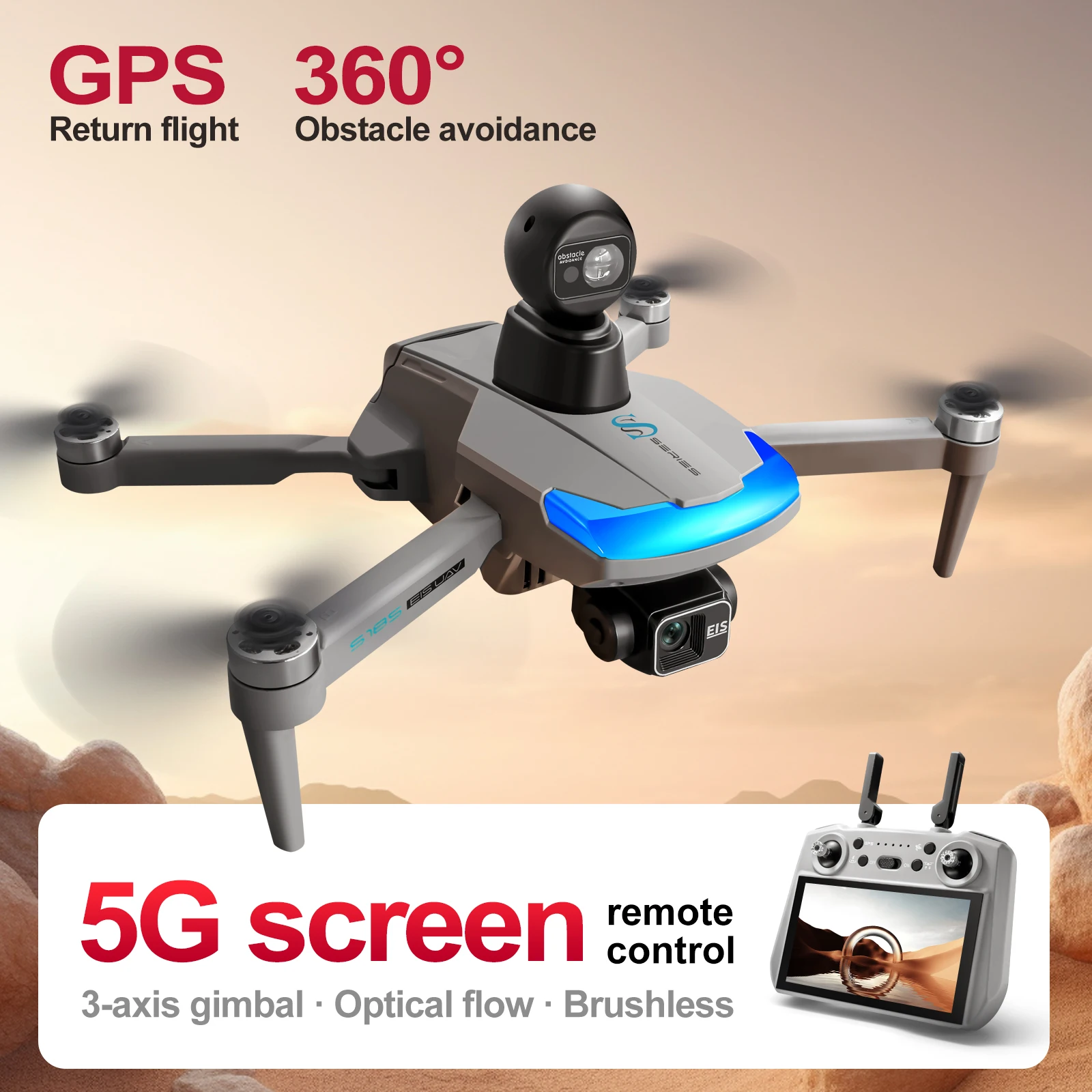 Drone Gps Mount - S185 Professional Drone 2.7K HD Dualกล้องหน้าจอสัมผัส
