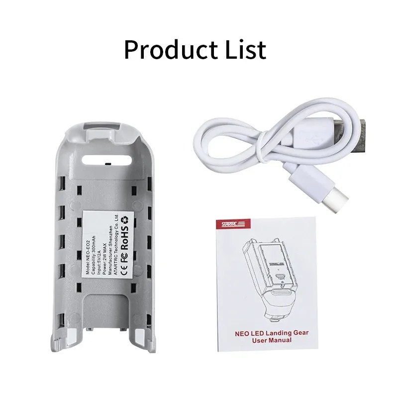 Drone Led Light - ไฟ LED สำหรับขาตั้งโดรน DJI Neo แบบชาร์จได้
