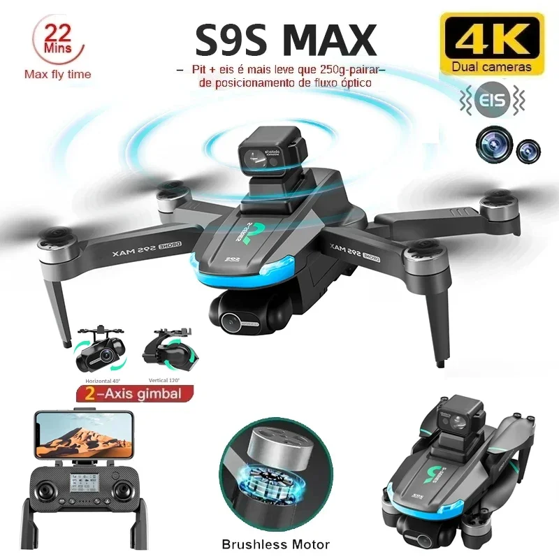 ใหม่S9S MAX MINI Drone 4K 2 แก - Drone Gimbal บทวิจารณ์และราคา