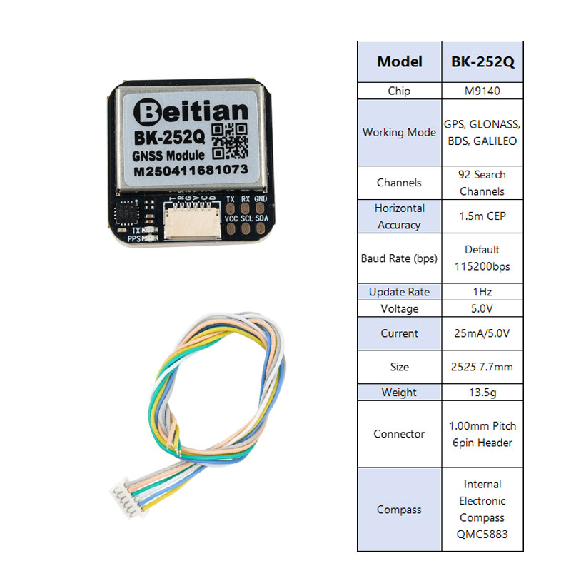 โมดูล GPS GNSS Beitian BK-252Q - Drone Gps Module บทวิจารณ์และราคา